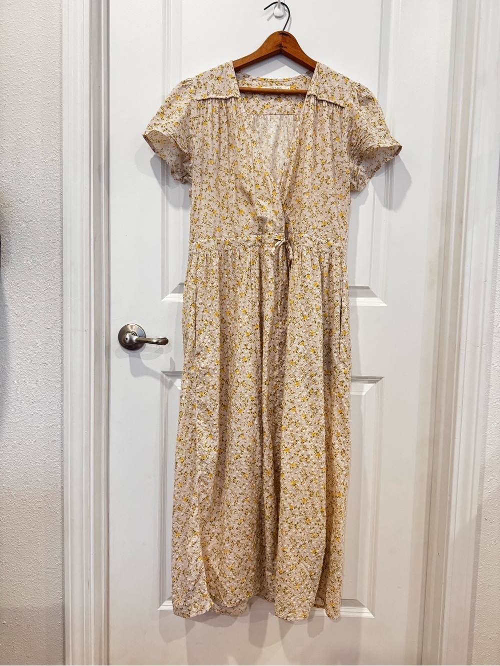 Christy Dawn Cream Floral Maxi Dress with Yellow Print
